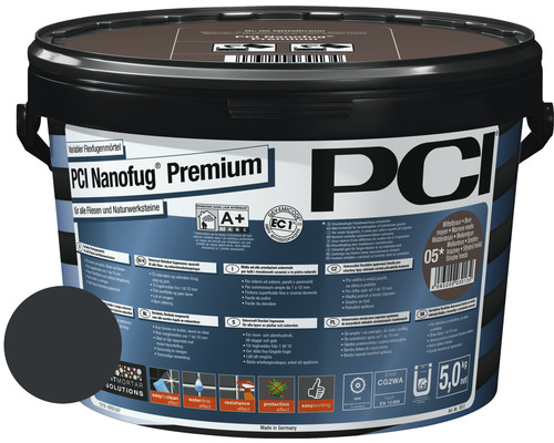PCI Nanofug® Premium Variabele flexvoegenmortel voor tegels en natuursteen leisteengrijs 5 kg