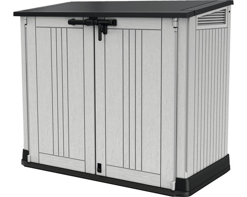 KETER Opbergbox Store It Out Prime kunststof antraciet met deur tbv 2 containers 120 L, 132x71,5x113,5 cm