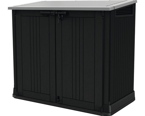 KETER Opbergbox Store It Out Prime kunststof zwart met deur tbv 2 containers 120 L, 132x71,5x113,5 cm