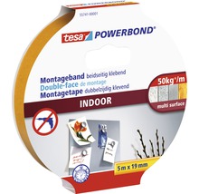 TESA Powerbond montagetape indoor dubbelzijdig klevend wit 5 m x 19 mm-thumb-0