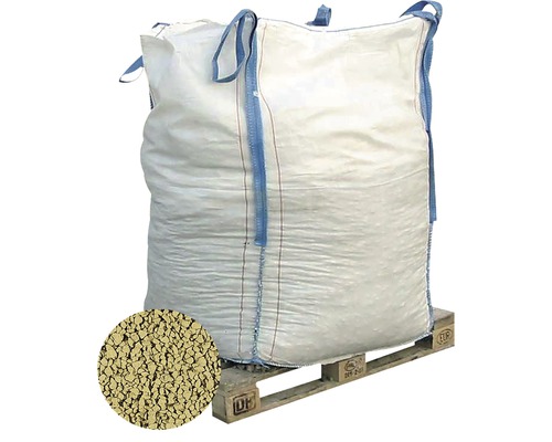 EXCLUTON Split Ardenner geel 8-16 mm, Bigbag 1000 kg Big Bag gevuld met rubbergranulaat op pallet