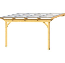 Houten carport met transparant dak