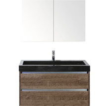 Wastafelcombinatie met spiegelkast voor de badkamer