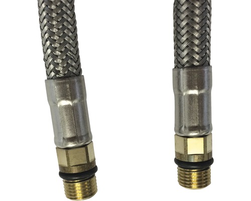 Flexibele waterslang met metalen mantel en schroefdraad