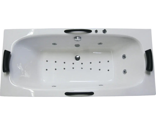 Badkuip met handgrepen en hydromassagefunctie