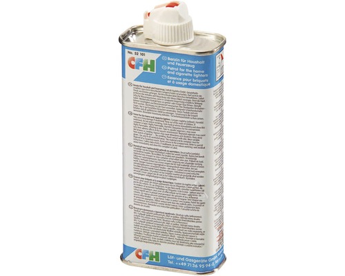 Aanstekerbenzine in een metalen fles