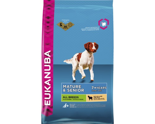 Eukanuba droogvoer voor oudere honden van alle rassen met lam en rijst