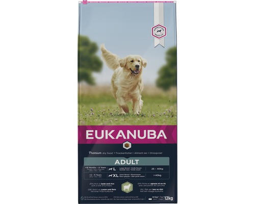 EUKANUBA Hondenvoer Dog Adult large lam & rijst 12 kg Eukanuba Adult droogvoer voor grote rassen, 12 kg