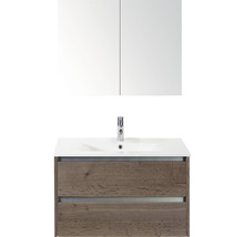 Wastafel met onderkast en spiegelkast voor de badkamer