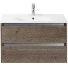 SANOX Badkamermeubelset Dante met wastafel 81 cm tabacco
