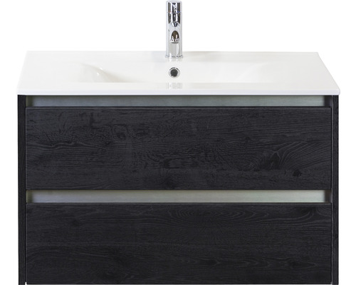 SANOX Badkamermeubelset Dante met wastafel 81 cm black oak