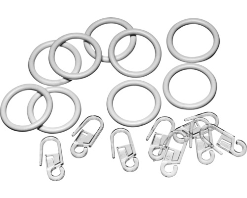 Gordijnrunners met plooihaken en ringen