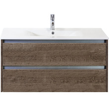 SANOX Badkamermeubelset Dante met wastafel 101 cm tabacco