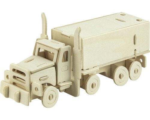 Model van een houten vrachtwagen