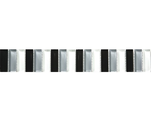 Listello Staafjes glas zwart/grijs/wit 30x5 cm