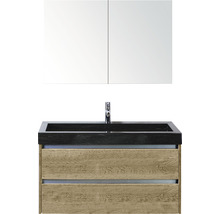 Wastafelcombinatie met spiegelkast voor de badkamer
