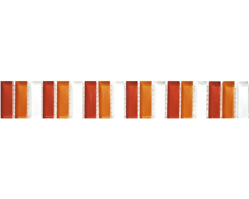 Listello Staafjes glas rood/oranje/wit 30x5 cm Meerdere kunststof strips in verschillende tinten