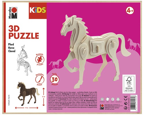 MARABU KIDS 3D Puzzel paard
