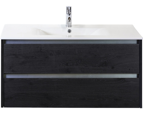 SANOX Badkamermeubelset Dante met wastafel 101 cm black oak