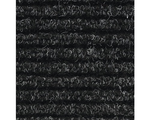 Zwart tapijt met ribstructuur