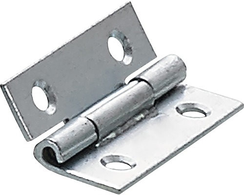HETTICH Scharnier 30x19 mm verzinkt, 20 stuks Metalen scharnier met gaten voor schroeven ter bevestiging