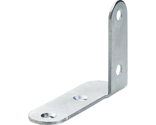 HETTICH Metalen hoek links 45x60x16 mm verzinkt, 25 stuks Hoekverbinder van metaal met gaten voor schroeven