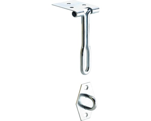 HETTICH Draadoverval 33x100 mm verzinkt, 10 stuks Metalen luikvastzetter met montageplaat