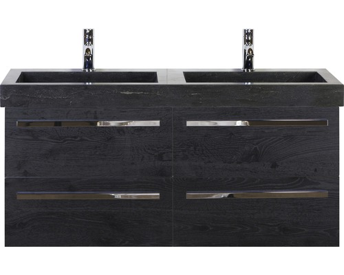 SANOX Badkamermeubelset Seville met wastafel 121 cm black oak