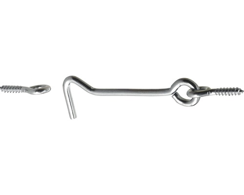 HETTICH Windhaak met oog 23x76 mm, 20 stuks Haak en oog van metaal met schroeven voor bevestiging