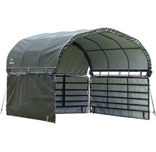 SHELTERLOGIC Dekzijl voor stalen frame kunststof groen 370x370x170 cm