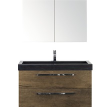 Badkamer wastafelmeubel met spiegel en twee laden