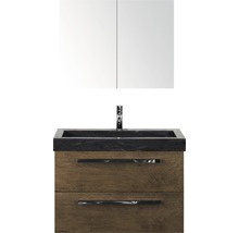 Wastafelcombinatie met wastafel, kraan en spiegelkast