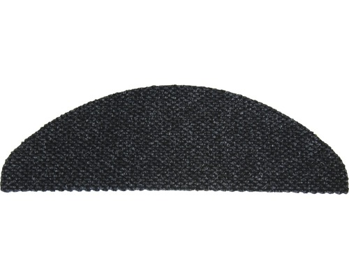 Trapmat Costa antraciet 25x65 cm Halfronde trapmat
