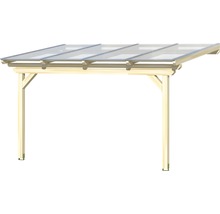 Houten carport met transparant dak