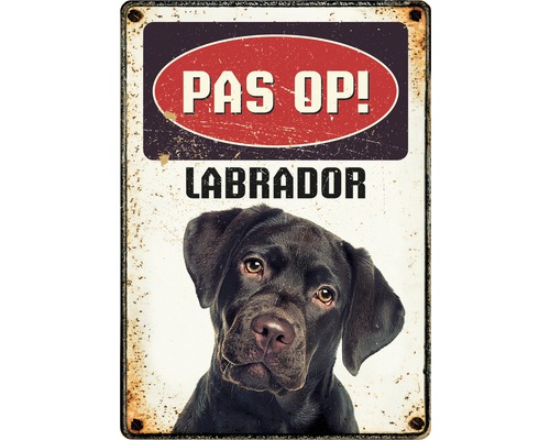 Metalen bord Labrador 21x14,8 cm