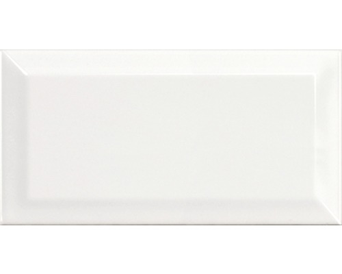 Wandtegel Metro Biselado Blanco glans 10x20 cm-0