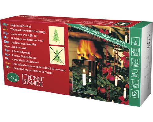 Kerstboomverlichtingsset voor binnen met 25 kaarsen