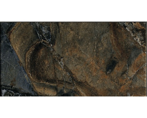 Wand- en vloertegel Marbella zwart 30,5x60,5 cm