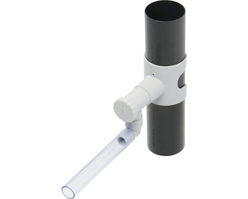 Regenwaterklep met transparante afvoerbuis