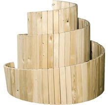 Drietraps kruidenspiraal van hout voor de tuin