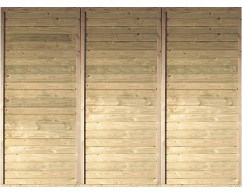 KARIBU Achterwand tbv enkele carport keteldruk geïmpregneerd, 250x200 cm Houten schutting van horizontale planken