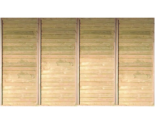 Houten schutting van horizontale planken