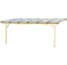 Houten carport met lichtdoorlatend dak