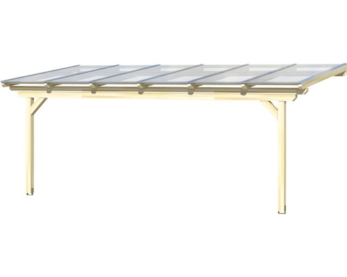 Houten carport met lichtdoorlatend dak