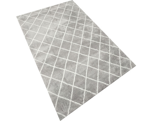 Rechthoekig grijs tapijt met ruitpatroon