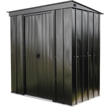 Metalen tuinhuis met dubbele deur voor de tuin