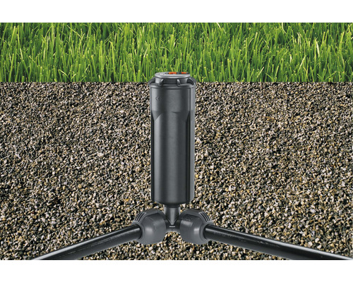 Verzonken gazonsproeier in de tuin