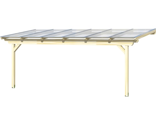 Houten carport met transparant dak