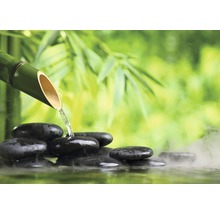 Bamboe pijp giet water op stenen voor Zen-tuindecoratie