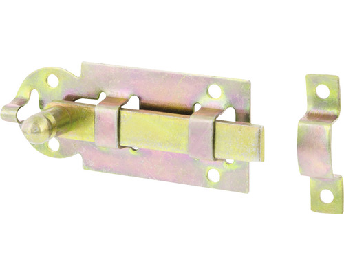 Geel verzinkte grendel met tegenstuk voor montage